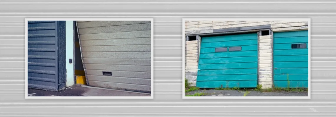 Crooked Aluminum Garage Door Repair in Miramar, Florida