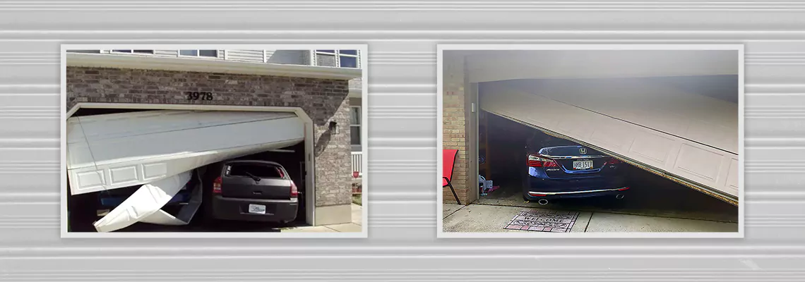 Repair Commercial Garage Door Got Hit By A Car in Miramar, Florida